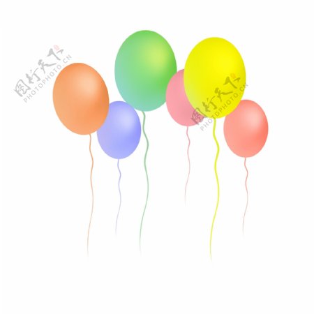 彩色气球图案免费下载