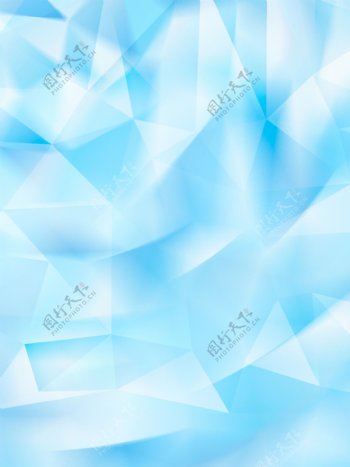 蓝色几何抽象科技技术背景图