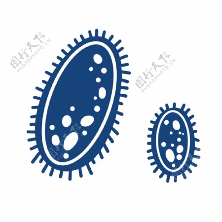 椭圆形扁平细胞细菌PNG免抠素材