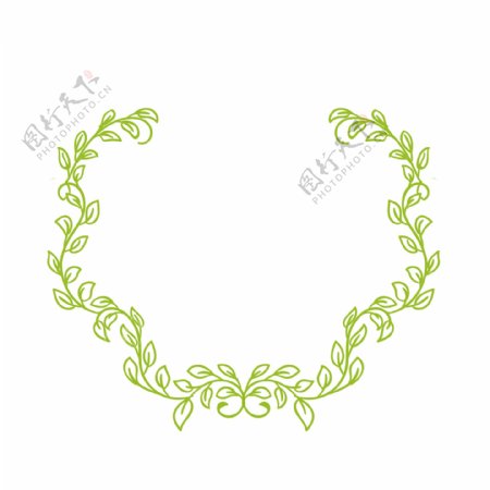 手绘边框绿植装饰藤曼