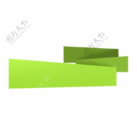 绿色小清新折纸标题框
