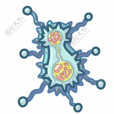 创意病毒细菌插画