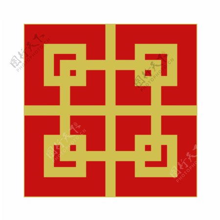 红色手绘中国风传统边框装饰