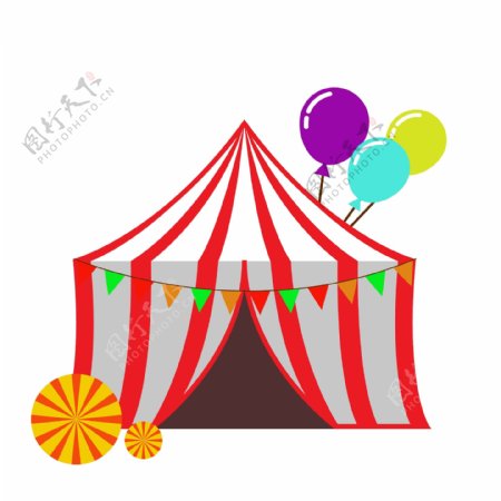 愚人节帐篷和气球