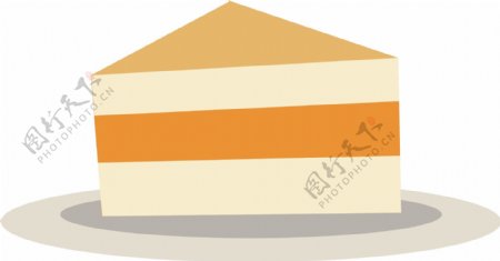 扁平风的三角形蛋糕装饰