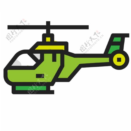 一架直升飞机插画