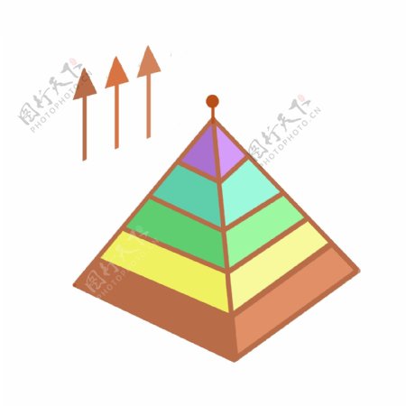 三角形分析图表插画