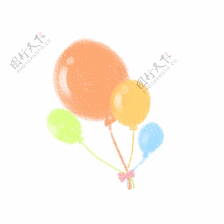 彩色的气球免抠图