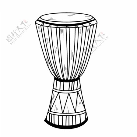 传统节奏乐器非洲鼓