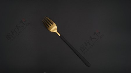 食品餐具系列之金色西餐叉