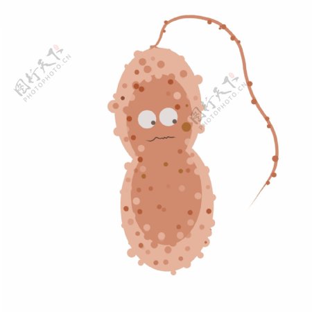 可爱的拟人细菌插画