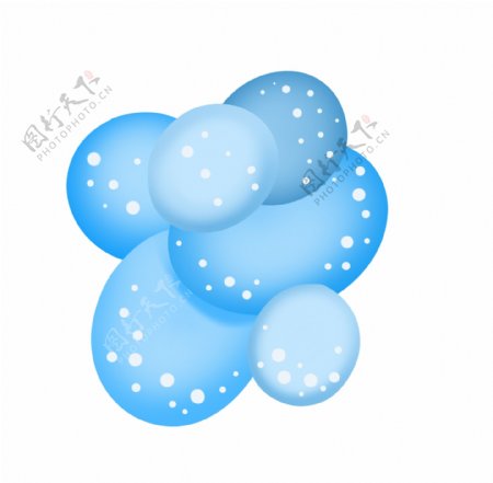 蓝色细胞细菌插画