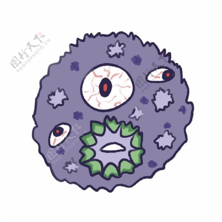 紫色的球状拟人细菌