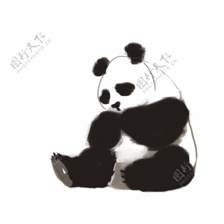 中国风手绘国宝熊猫免抠PNG素材