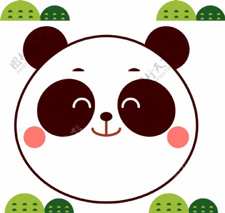 熊猫卡通头像素材