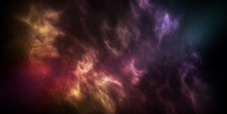 红黄紫色星系背景