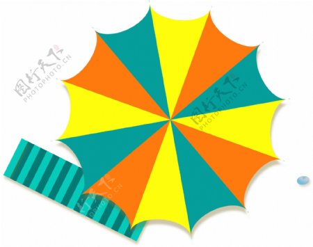 原创矢量太阳伞元素