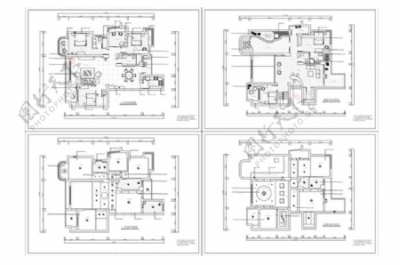 欧式风格别墅CAD图纸