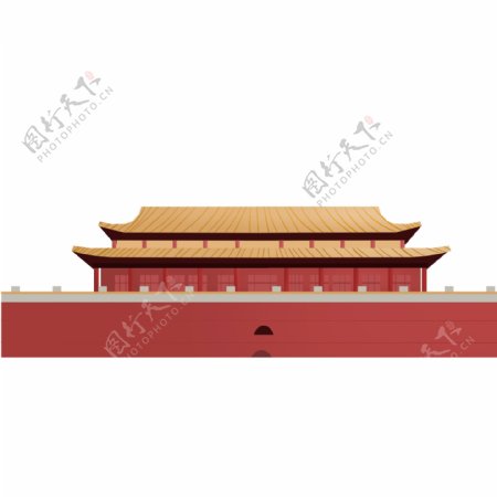 红色北京天安门装饰