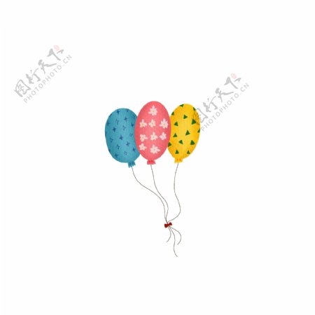 生日可爱气球元素