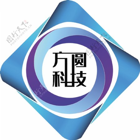 网络科技公司方圆logo设计