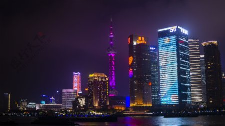 上海城市繁华夜景高清图