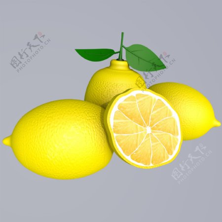 C4D成熟柠檬