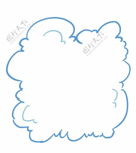 蓝色云朵图案插图