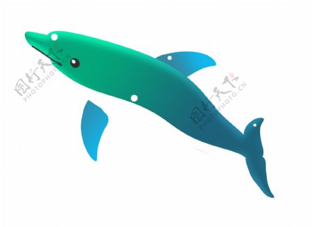 海洋绿色海豚