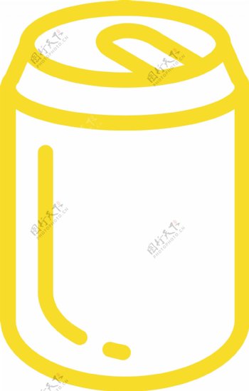 黄色的饮料杯子免抠图