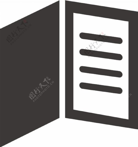 黑色笔记本子图标免扣图