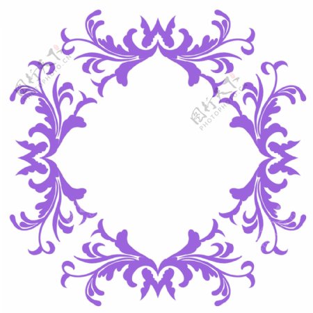 紫色边框装饰插画
