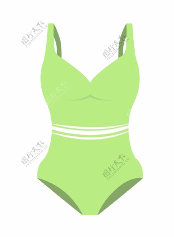 绿色连体泳衣