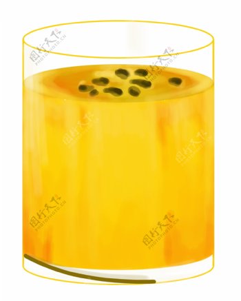 鲜榨黄色木瓜汁