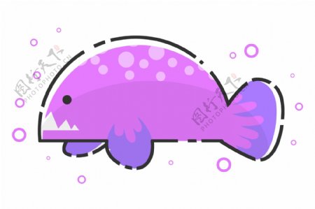 紫色鱼类生物