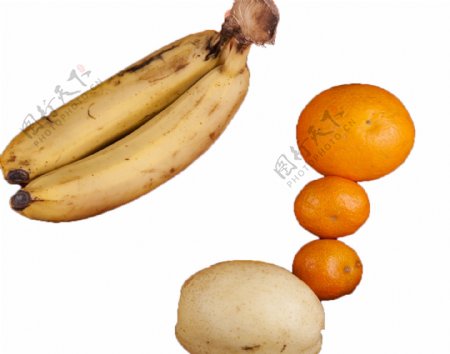 黄香蕉橙色橘子大鸭梨