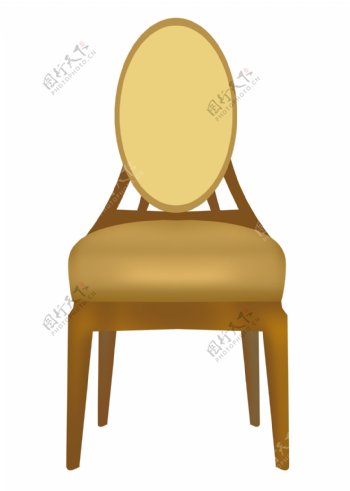 咖啡色化妆椅子插图