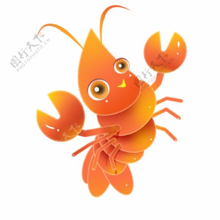 可爱的大龙虾插图