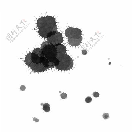 黑色液体喷溅插画