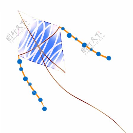 一个蓝色风筝插图