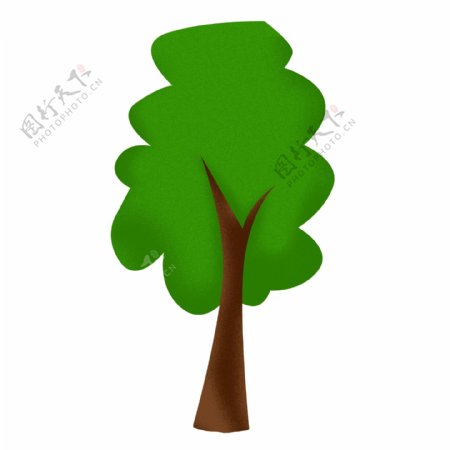 小清新绿色树木植物素材