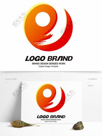 矢量创意中国风字母JB公司标志LOGO