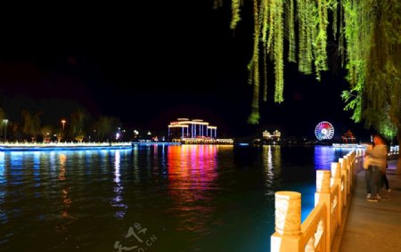 同州湖夜景