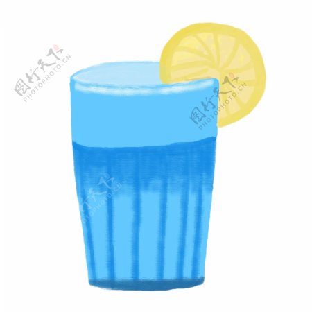 蓝色杯装饮料