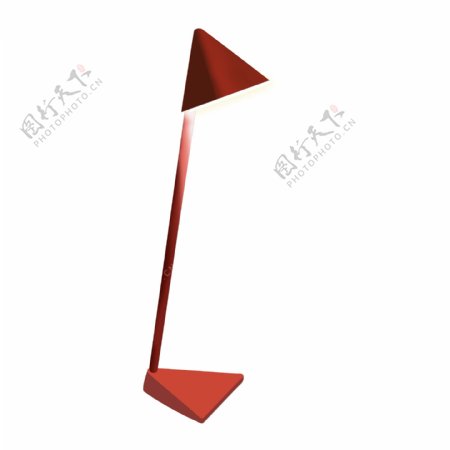 三角形红色台灯