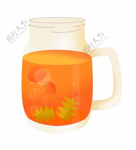 一杯橙色果汁
