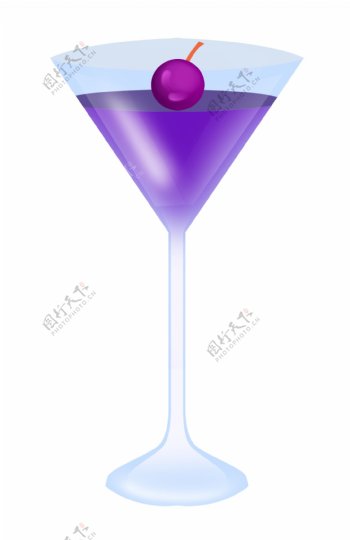 一杯紫色果汁