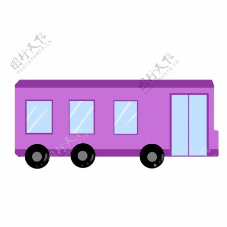紫色交通大巴