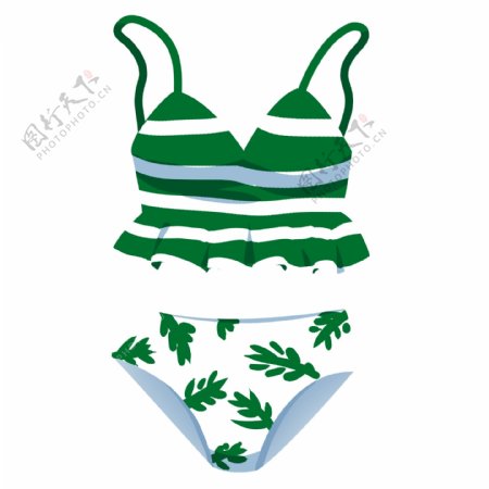 绿色泳衣衣服