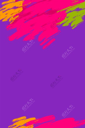 紫色简约油画颜料广告背景